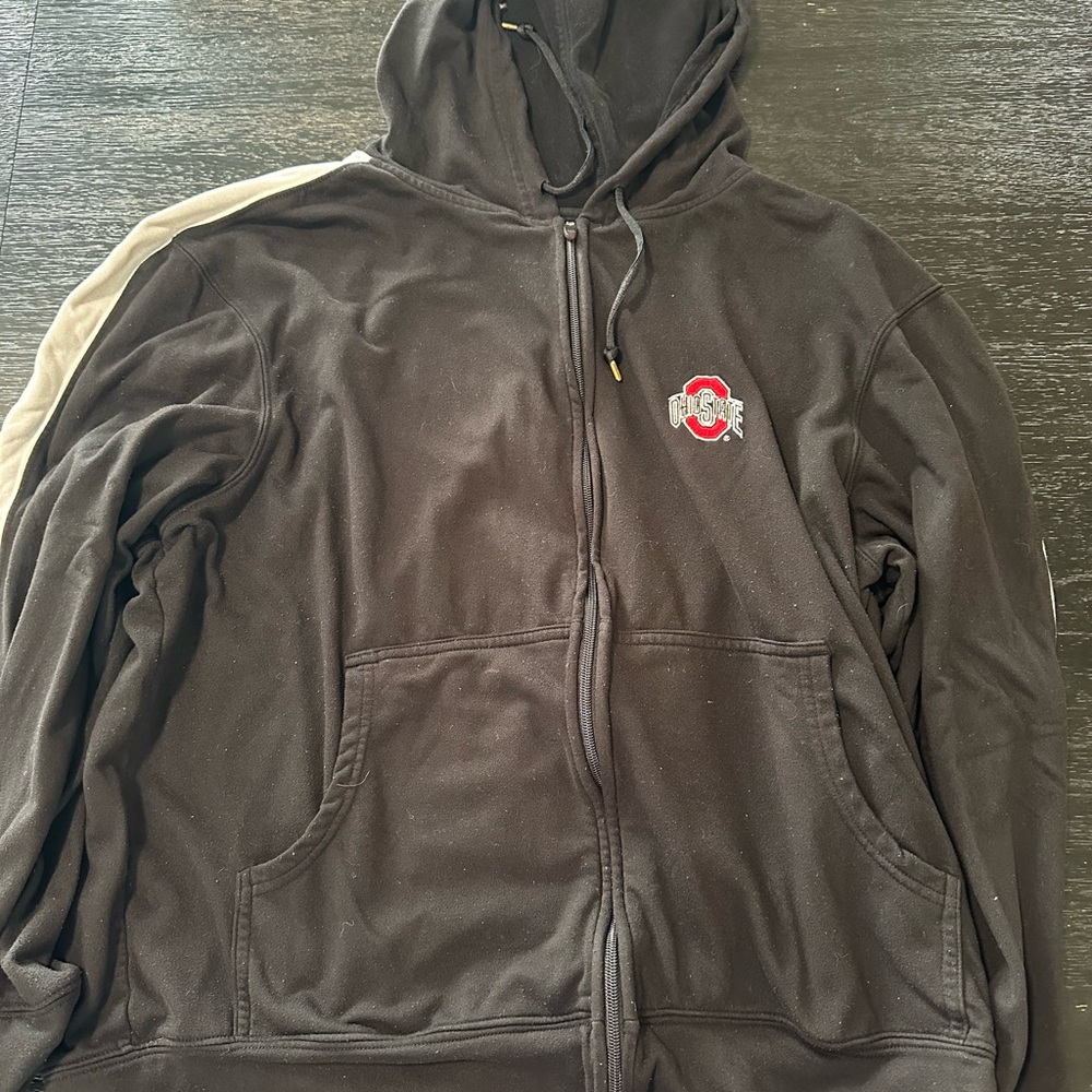 Ohio State Black Zip-Up Hoodie